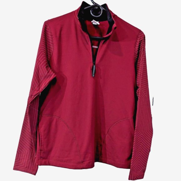 AVIA Womens Activewear Reflective Stripe 1/4 Zip Performance Jacket Pull… - Picture 2 of 12